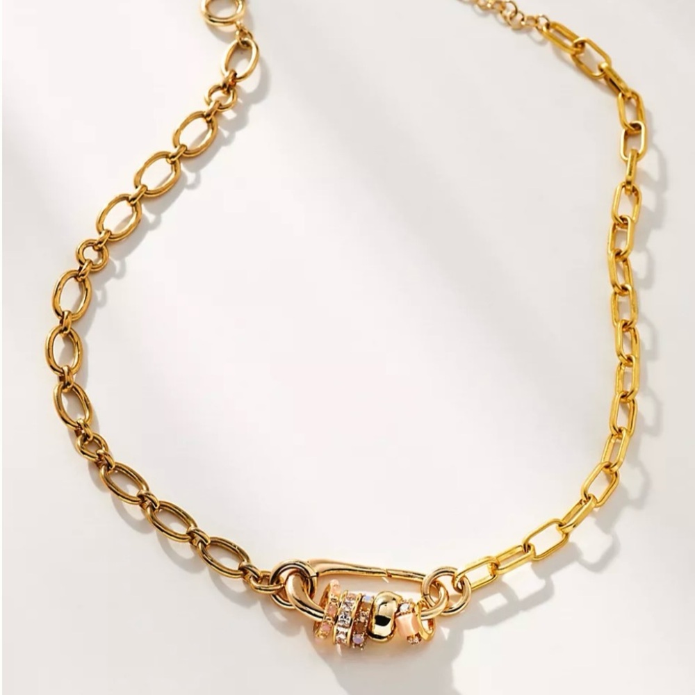 Anthropologie NWT 14k Gold plated Chain Necklace